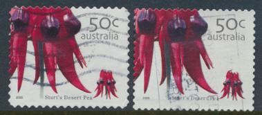 Australia  SC# 2397 & 2401 Used Stuart's Desert Pea please see details