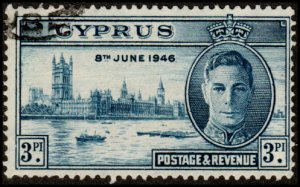 Cyprus 157 - Used - 3pi Peace Issue (1946) (cv $0.45) +