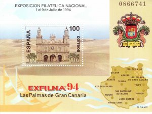 Spain 1994 Exfilna National Philatelic Exhibition Las Palmas MNH Minisheet