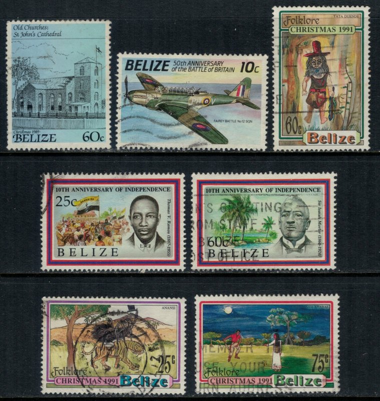 Belize #929,51,75-6,9,81-2  CV $7.15