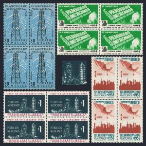 Mexico 903-904,C243-C244 blocks/4,MNH.Michel 1079-1082. Oil Industry,1960.