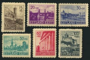 Estonia NB1-NB6,MNH.Michel 4-9. WW II occupation stamps,1941.Tallinn,Tartu,Narva
