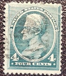 US Scott # 211; used from 1883; Fine centering, off paper; creases