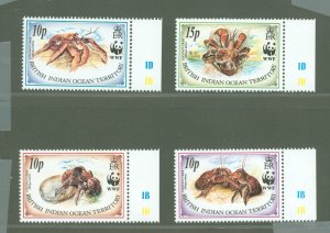 British Indian Ocean Territory #132-135  Single (Complete Set) (Fauna)