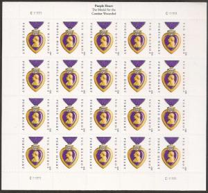 US 4704 Purple Heart Medal forever sheet C111111 (20 stamps) MNH 2012