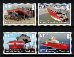 BRITISH ANTARCTIC 2018 RSS Sir David Attenborough; Scott 563-66, SG 762-65; MNH