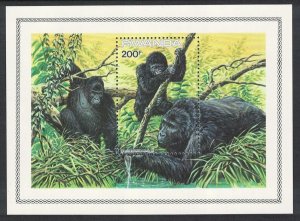 Rwanda WWF Mountain Gorilla MS 1985 MNH SC#1212 SG#MS1223 MI#Block 103A