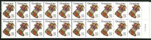 PCBstamps   US #2872av Bk Pane $5.80(20x29c)Christmas Stocking, MNH, unfolded...