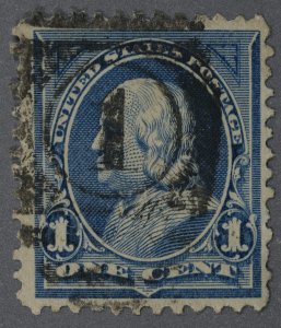 United States #247 Used VG/Fine Good Color Barred Oval Cancel w/ Numeral 1