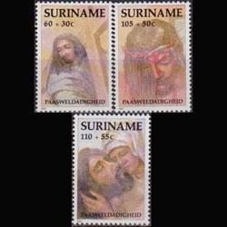 SURINAM 1991 - Scott# B383-5 Easter Set of 3 NH