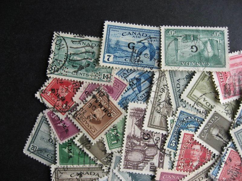 Canada 65 different official stamps, perfin, and overprinted, check them out!