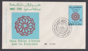 MOROCCO - 1987 200th ANNIV. OF U.S. MOROCCO DIPLOMATIC RELATIONS - FDC