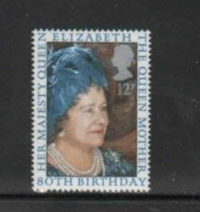 GREAT BRITAIN #919 1980 QUEEN MOTHER 80TH BIRTHDAY MINT VF NH O.G aa