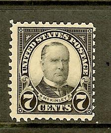 Scott #559, 7c McKinley, Perforated 11, VG-F Centering, MNH
