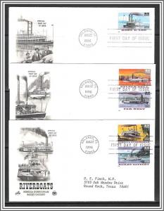 US #3091-3095 Riverboats FDC