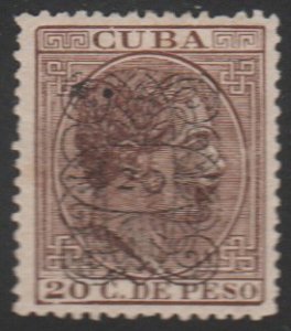 ​1883 Cuba Stamps Sc 114 King Alfonso Spain Overprinted Error NEW