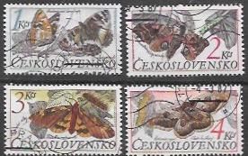 Czech Republic 1987  Set of 4  Butterflies