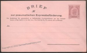 Austria Empire Rohrpost RU15 vPneumatic Mail Postal Stationery Envelope U 107851