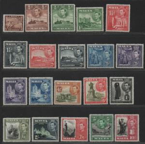 $Malta Sc#191//205 M/LH/VF, part set, ex. 193, Cv. $49.60 