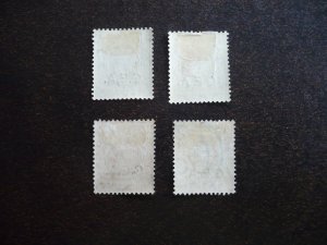 Stamps - German East Africa - Scott#N106-N109 - MH & Used Part Set of 4 Stamps