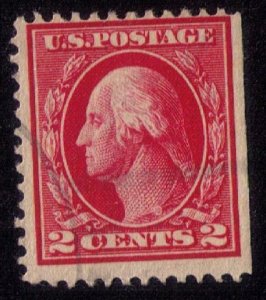 US Sc 406  Used Lightly Cancelled 2c Bright Carmine F-VF