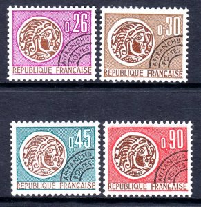 France 1971 Gallic Coin - Precancel type Complete Mint MNH Set SC 1315-1318