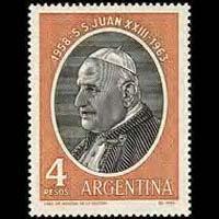 ARGENTINA 1964 - Scott# 763 Pope John XXII Set of 1 NH