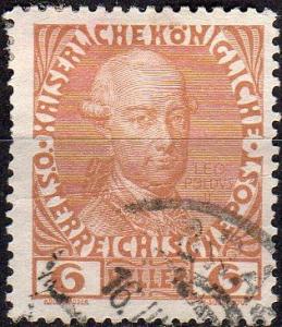 Austria 114a - Used - 6h Leopold II (1913) (cv $0.80) (1)