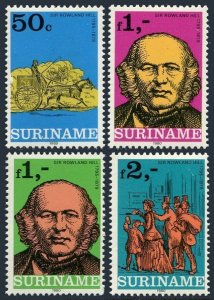 Surinam 549-551,550a sheet,stamp,MNH.Michel 901-904,Bl.24. Sir Rowland Hill,1980