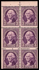 USA 720b Mint (NH) Booklet Pane of 6