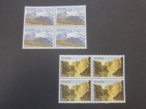 Iceland 1986 Sc 622-23 BLK(4) set MNH