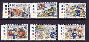 Isle of Man-Sc#608-13-unused NH set-Postman Pat-1994-