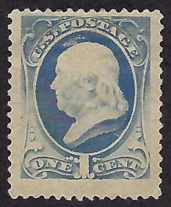 US Scott #206 Mint PH OG F-VF small thin