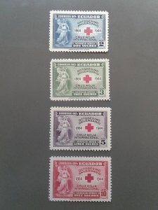 Ecuador C131-C134 F-VF MNH  - Scott $ 36.00 for hinged
