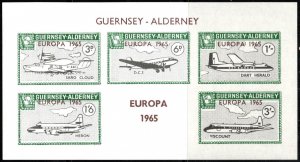 1965 Cinderella Commodore Shipping Company Guernsey Sark Europa Souvenir Sheet
