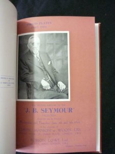 ROBSON LOWE AUCTION CATALOGUE 1951 GB THE 'J B SEYMOUR' COLLECTION PART 2 BOUND