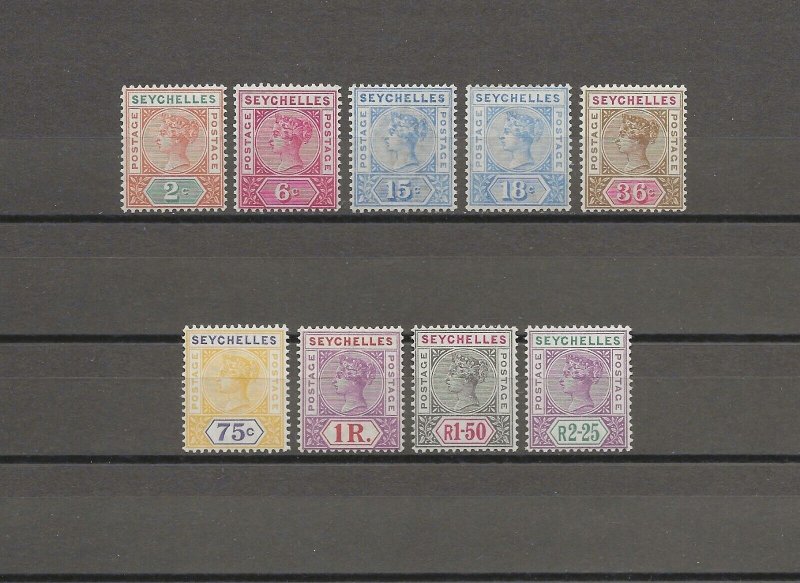 SEYCHELLES 1897/1900 SG 28/36 MINT Cat £300