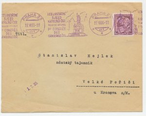 Cover / Postmark Czechoslovakia 1935 Catholic congress