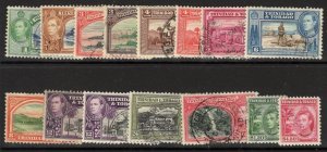 TRINIDAD & TOBAGO SG246/56 inc.SG252 1938-44 DEFINITIVE SET COMPLETE FINE USED