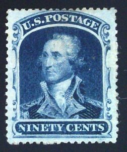 Scott #39 - 90c Blue - Washington - OG with Weiss cert - 1860