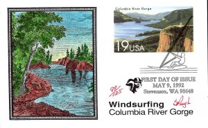 Pugh Designed/Painted Windsurfing FDC...98 of 125 created!