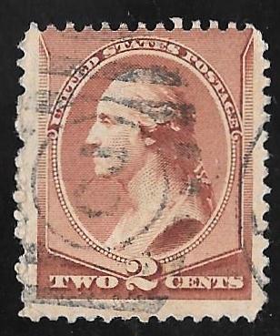 210 2 cent SUPER Fancy Cancel Stamp used F