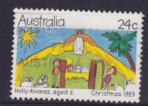 Australia #883 1983 Christmas Nativity Scene 24c used