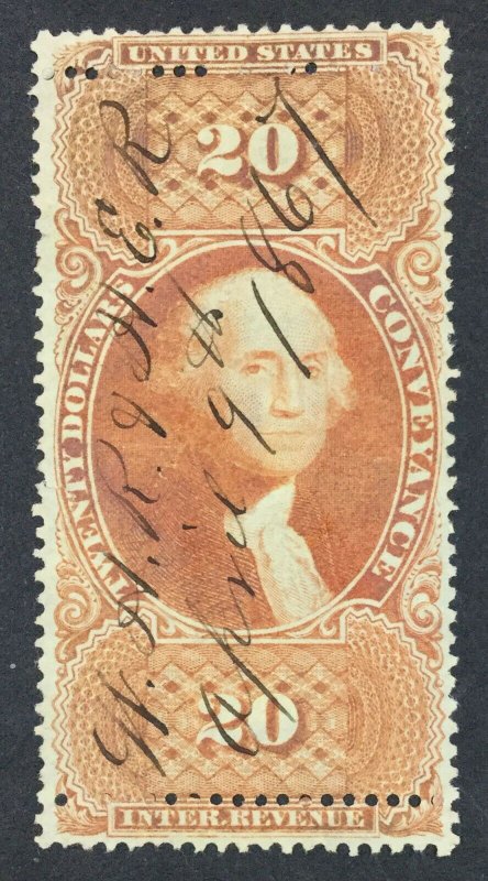 MOMEN: US STAMPS #R98c VAR USED REVENUE LOT #48132