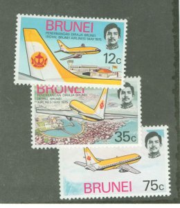 Brunei #222-4 Mint (NH) Single (Complete Set)