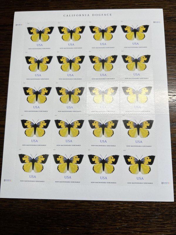 Scott # 5346 Dogface Butterfly Sheet Of 20 Stamps MNH-US(1.03)Face Each Stamp.