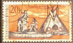 1966 stamp of North American Indians - The 100th Anniversary