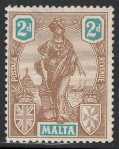 Malta 1922 Malta 2p Scott # 103 MH