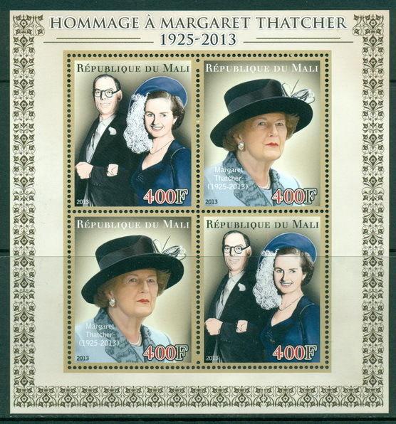 Honoring Margaret Thatcher Great Britain Politics 6 MNH sheets