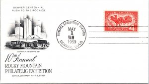 US SPECIAL EVENT CACHETED COVER 10th ANNUAL ROCKY MOUNTAIN PHILATELIC EXPO '59 D